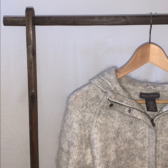 Banana Republic Full Zip Hoodie in Light Grey - Picture 3 of 7